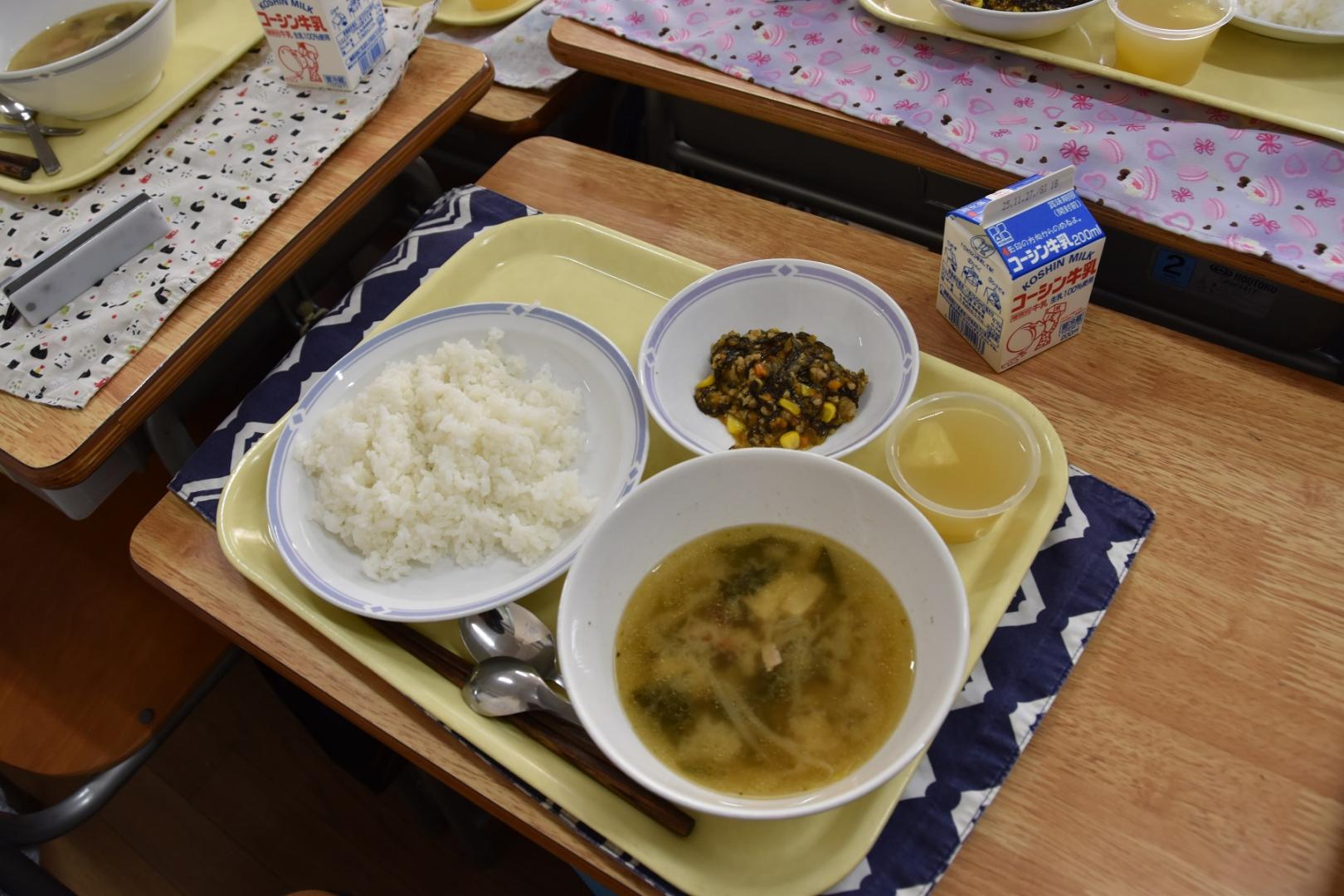 当日の給食