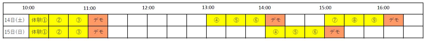 タイムスケジュール