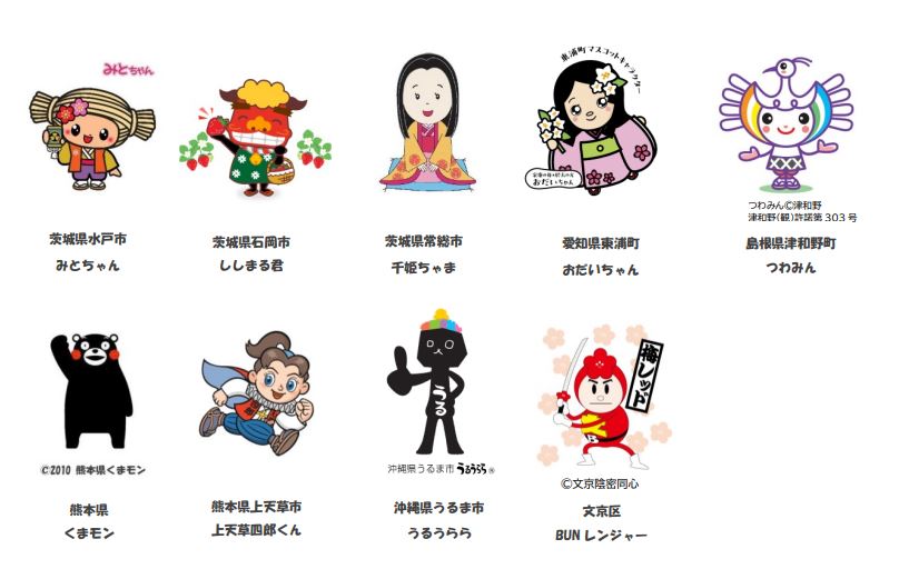 ご当地キャラクター出演一覧
