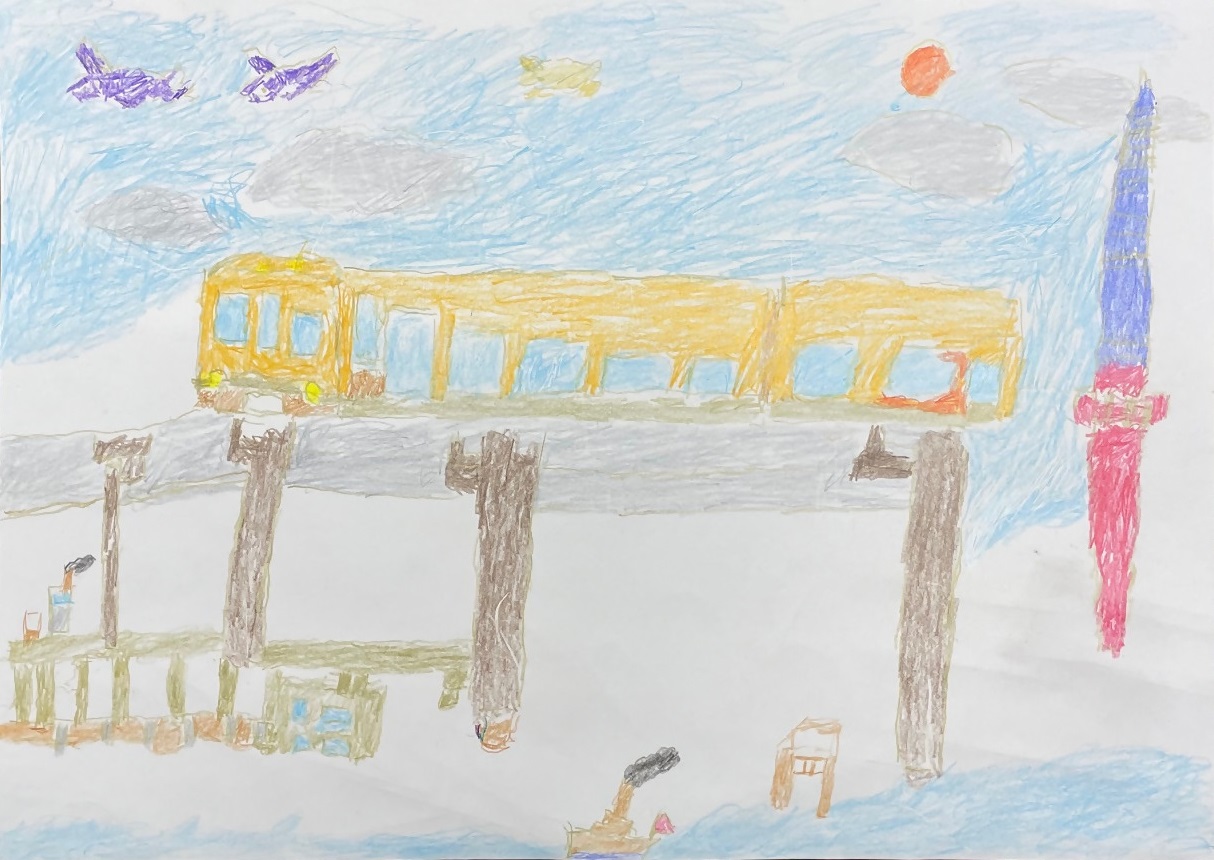 ©「東京タワーとモノレール」高橋俊郎